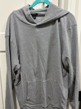 Escape Ribbed Hooded Pullover Sweater - Gray